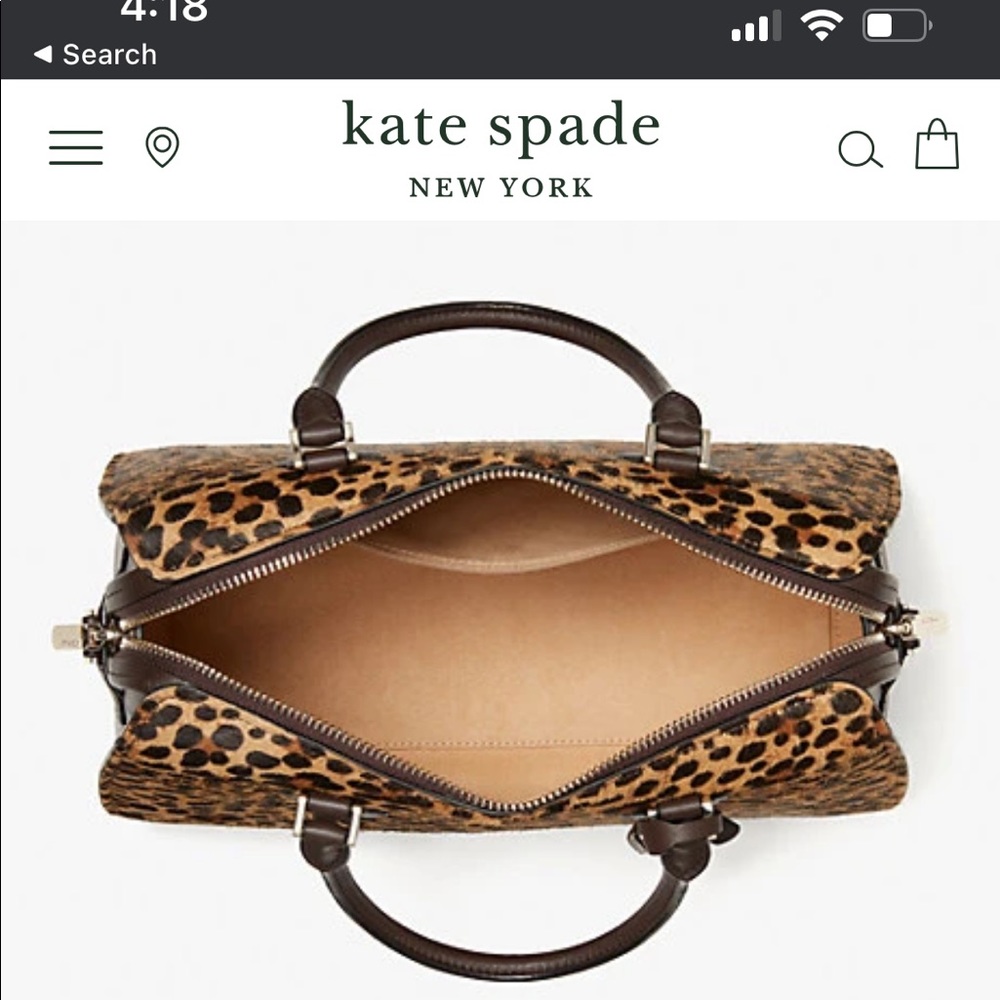 Kate Spade zip code leopard medium bag - Picture 9 of 10